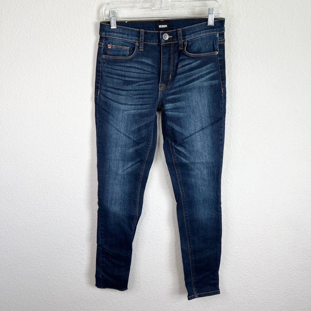 New Hudson Natalie Jeans Women's 28 Mid Rise Skinny Leg Dark Wash Stretch Denim
